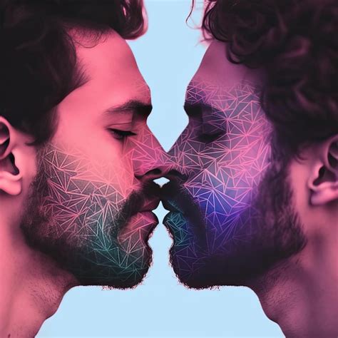 men kissing each other